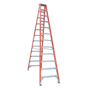 Indalex 3.7m 150kg Pro Series Industrial Fibreglass Double Sided Step Ladder