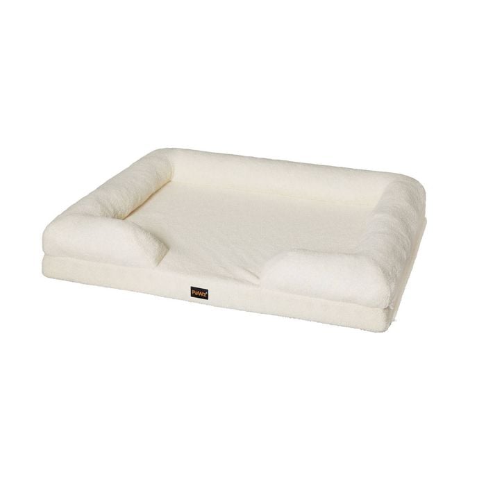 Pawz Dog Bed Teddy Fleece Sofa Large White
