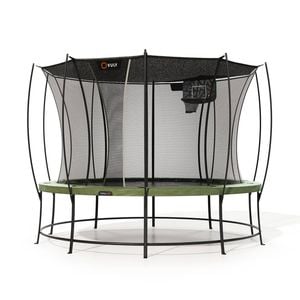Vuly Ultra 2 Pro Large 14ft Trampoline with Enclosure - Round Kids Trampolines Bundle With Shade Cover & Basketball Hoop