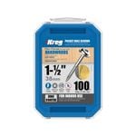 Kreg 38mm Zinc Fine Thread MaxiLoc Head Pocket-Hole Screws - 100 Pack