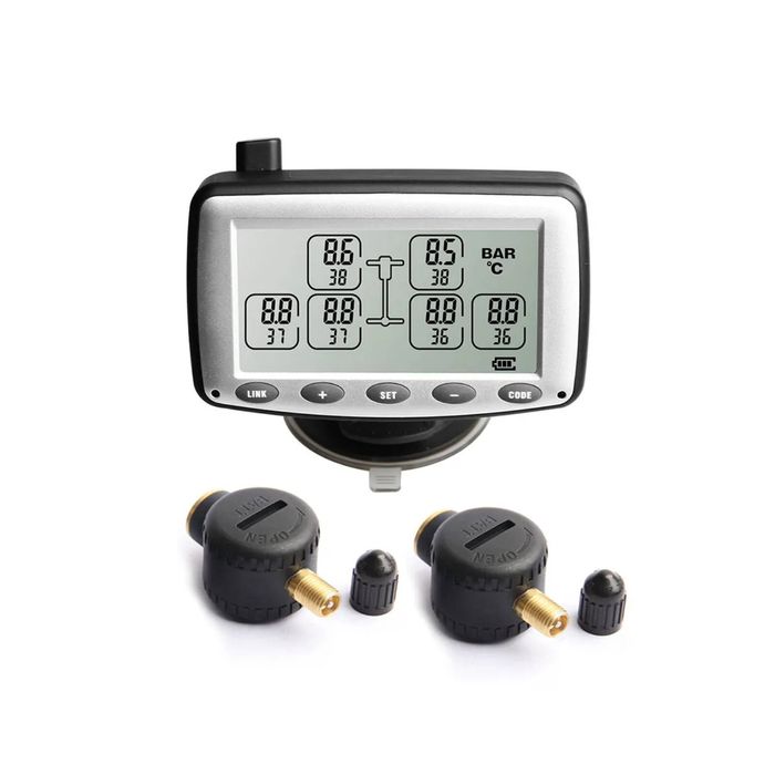 Caravan Trailer Tpms With High-pressure Flow-thru 2x Sensors