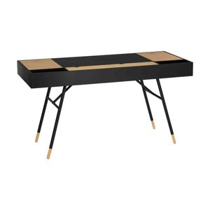 Modern Furniture MORSE 140cm Study Desk - Black & Oak