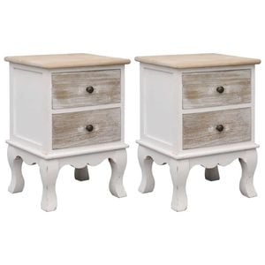 vidaXL 2x Bedside Cabinet 35x30x50cm