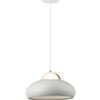 CLA Lighting Kupol Interior LED Tri-CCT Dome with Brass Highlight Pendant Light White
