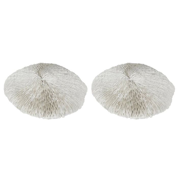 2PK Belle Polyresin Sofi Sea Urchin Sculpture 19x17cm - White