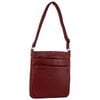 Ladies Nappa Leather Zip Closure Cross Body  Travel Red