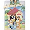 Bluey Family Home Time Kids Cotton Quilt Cover Set - Toddler Bed Size