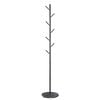 Furb Coat Rack Steel Clothes Stand Tree Hanger Garment 7 Hooks Marble Base Black