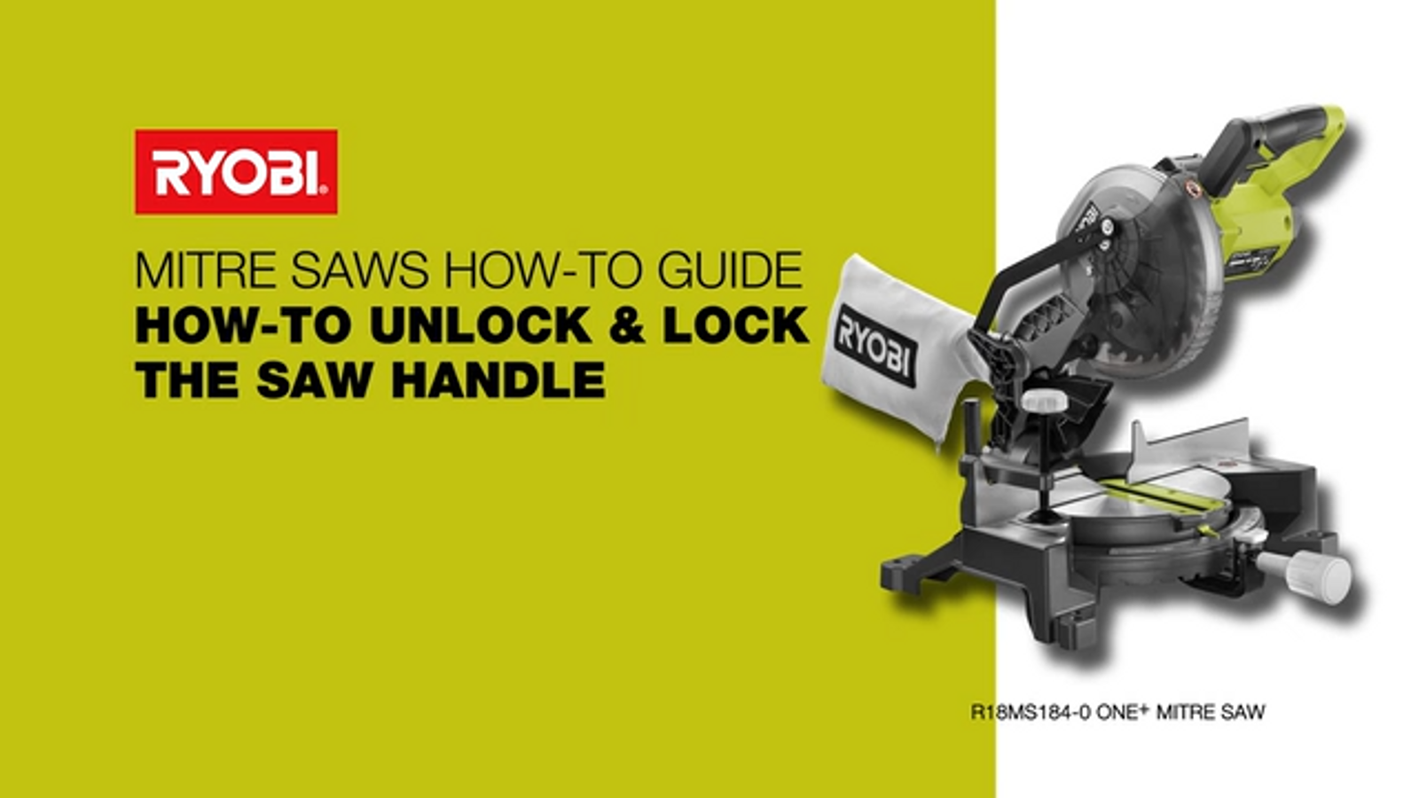 Ryobi Cordless Miter Saw Ryobi 18V ONE+ 184mm Mitre Saw Tool Only
