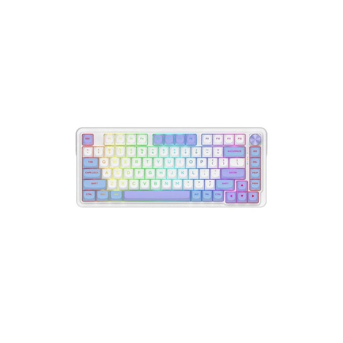 Redragon Ucal K673wbp Max White/purple 75% Gasket Wireless Mechanical Keyboard