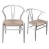 Levede 2PCS Replica Hans Wegner Dining Chairs  White