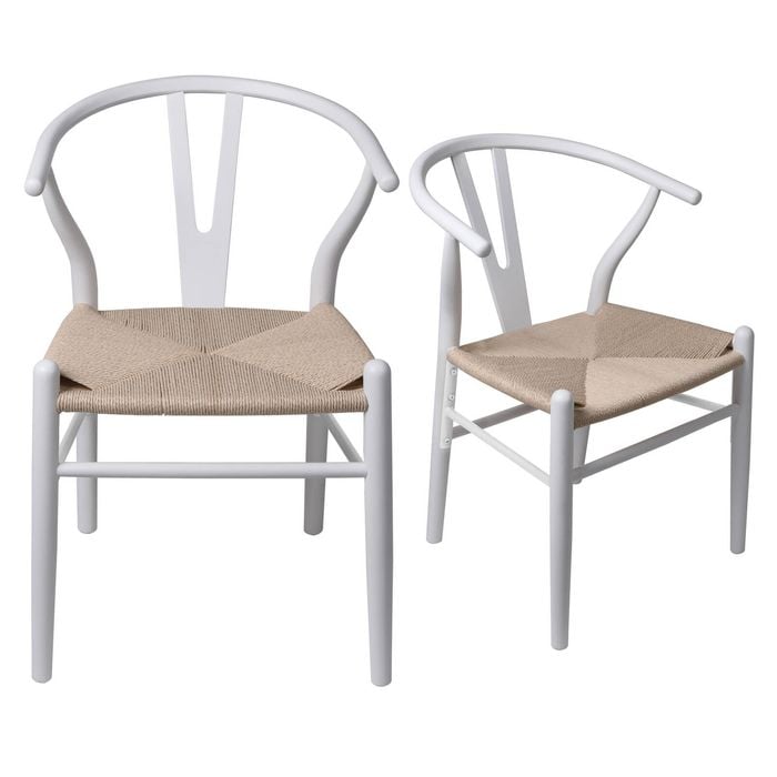 Levede 2PCS Replica Hans Wegner Dining Chairs  White