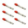 6pk Grabbers Mini Tongs 18cm Stainless Steel/silicone - Red