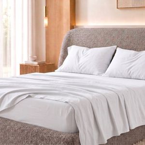 Royal Comfort Bamboo Blended Sheet & Pillowcase Set 1000TC Ultra Soft White Queen