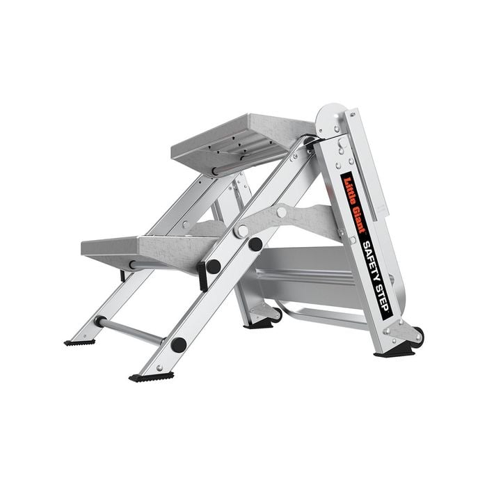 Little Giant 150kg Aluminium Safety Step 2 without Bar Single Side Stepladder
