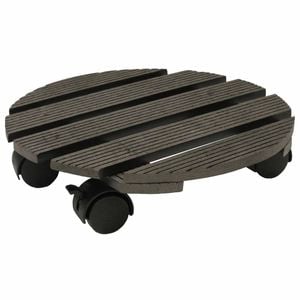 Jack 29cm Charcoal Round Pot Trolley - Charcoal