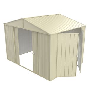 Build-a-Shed 3.0 x 2.3 x 2.3m Gable Double Hinged Side Door Shed - Cream