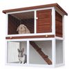 Advwin Rabbit Cage Hutch Chicken Coop Pet Playpen Enclosure Wooden w/ramp Run