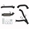 Toyota Landcruiser Exhaust 200 Series 4.5L V8 Twin 3" To Single 3.5" DPF Back With Mid Muffler Black Aluminised Steel