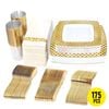 175pcs Food-grade Wedding Event Banquet Disposable Tableware Dinnerware