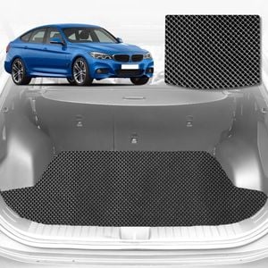 6D Diamond Car Boot Mat for BMW 3 Series (F30 F31)2011-2018-Sedan-Cargo Mat-Black-Outback GT