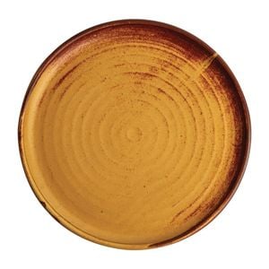 Olympia Canvas Small Rim Round Plate Sienna Rust 265mm Pack of 6
