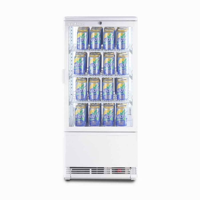 Bromic Countertop Fridge - 78L - 1 Door - Flat Glass - White
