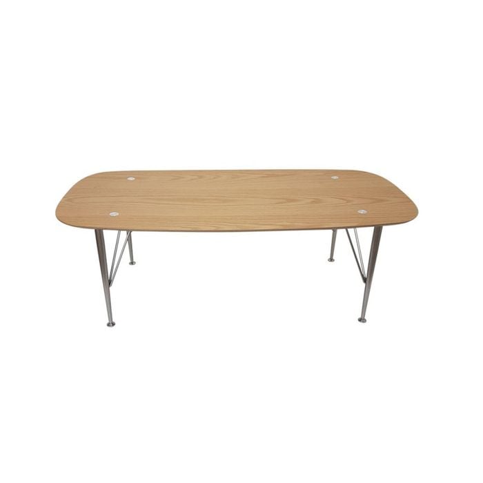6IXTY2 Scandinavian Wooden Coffee Table - Metal Legs - Oak