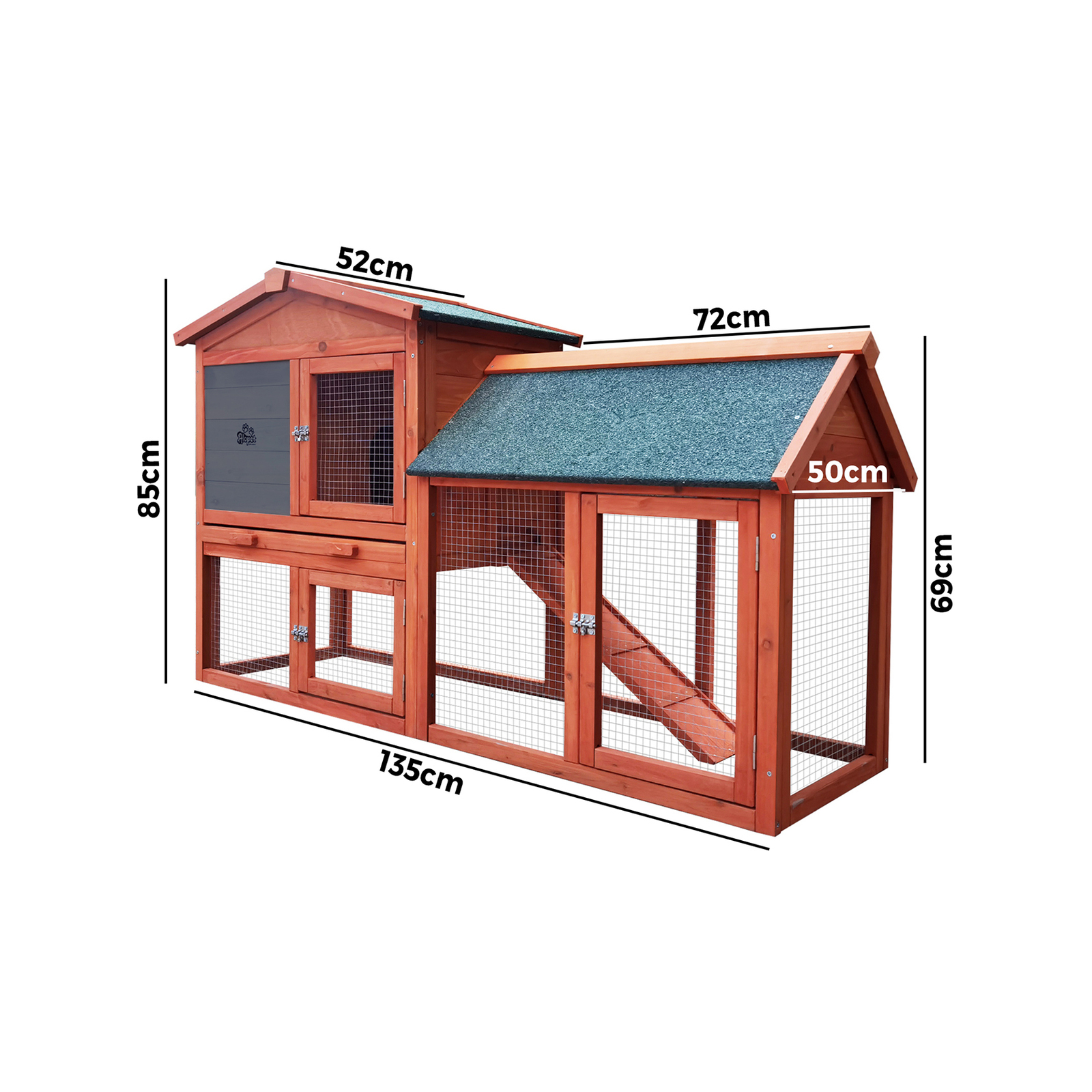 Alopet Rabbit Hutch Chicken Coop Bunny House Run Cage Wooden Outdoor Pet Hutch Bunnings Australia