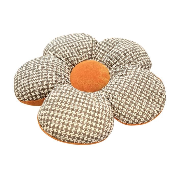 Soga Orange Flower Floor Cushion Throw Pillow Home Decor