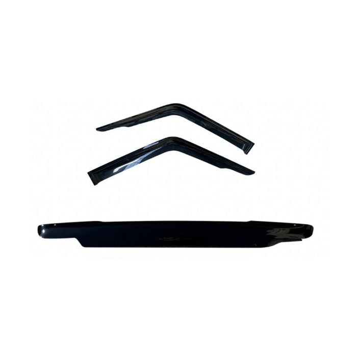 Tinted Black Bonnet Protector & Weathershields For Toyota Landcruiser 2001-2006