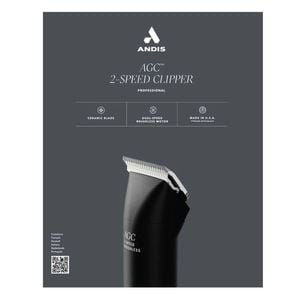 Andis Agc 2 Speed Grooming Clipper For Dogs Black  1 Pack