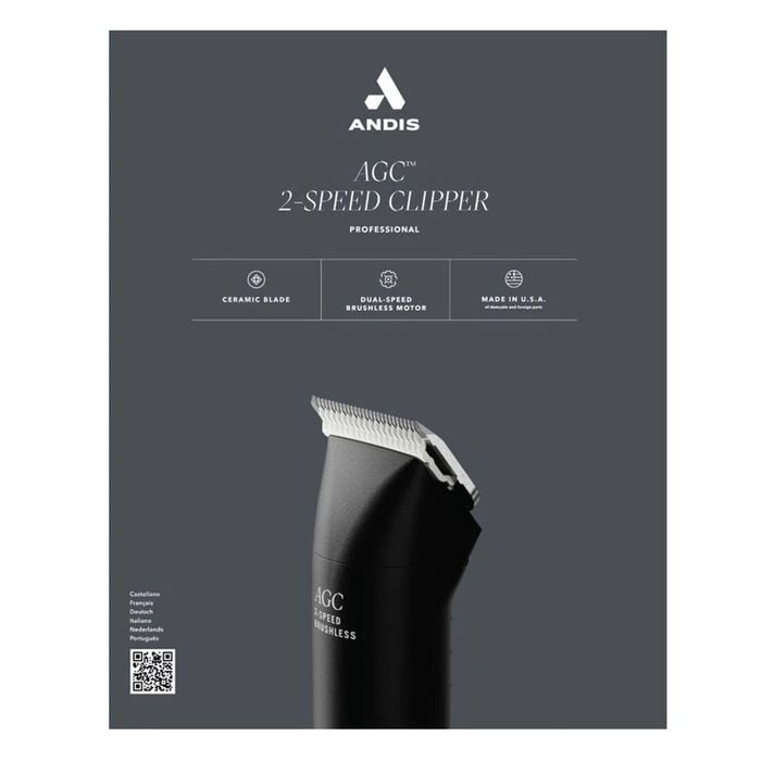 Andis Agc 2 Speed Grooming Clipper For Dogs Black  1 Pack