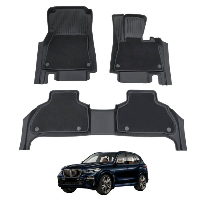 AUSGO Double-Layer Car Floor Mats for BMW X5 G05 2018-Onwards All-Weather Floor Liners