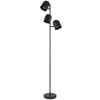 Telbix Turin Modern Standing Floor Lamp Light Metal Black Satin