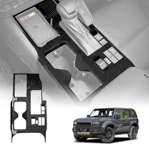 Gear Shift Frame Trim for Toyota Prado 250 Series 2024-Onwards Carbon Fiber Style Center Console