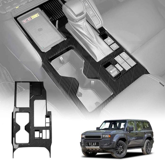 Gear Shift Frame Trim for Toyota Prado 250 Series 2024-Onwards Carbon Fiber Style Center Console