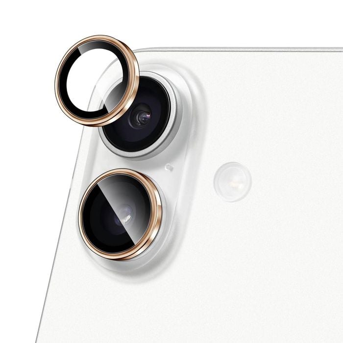 Metal Camera Lens Glass Individual Eagle Protector Cover - For Apple iPhone 17 (Champagne)