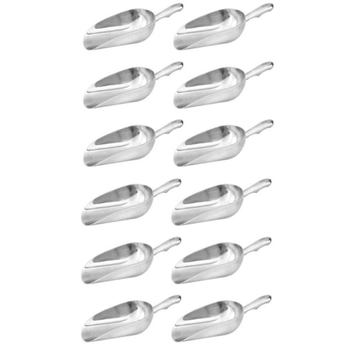 Trenton 12 x Scoop with Round Bottom 340ml / 12oz Aluminium Ice / Ingredients / Serving