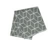 Tiling 175GSM Geometric Pattern Printed Polar Fleece Throw Rug 120 x 150cm Grey
