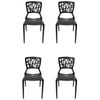 Sk Designer Living | Pack Of 4 | Replica Dondoli E Pocci Viento Chair - Black