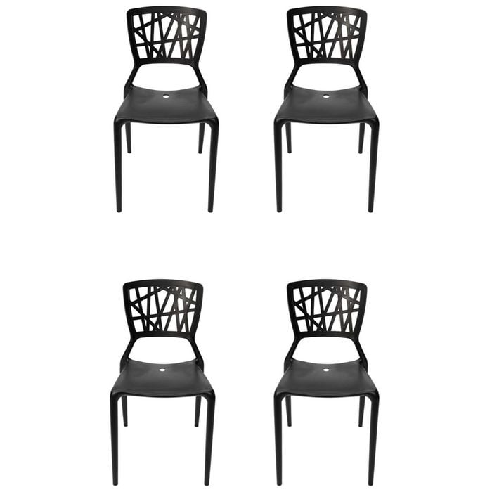 Sk Designer Living | Pack Of 4 | Replica Dondoli E Pocci Viento Chair - Black