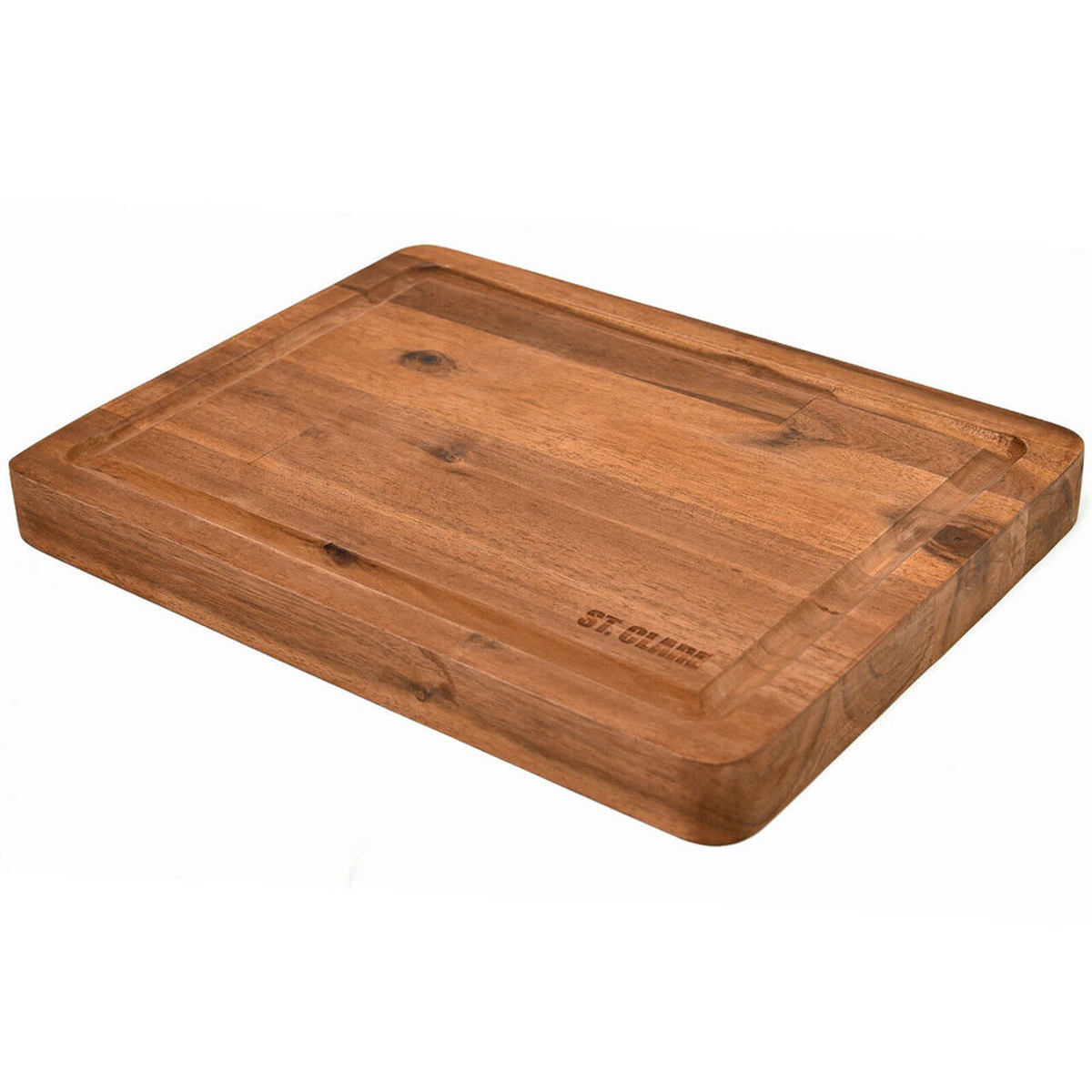 St. Claire Acacia Reversible Board with Juice Curve Serveware 40x30x3 ...