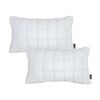 SOGA 2X 30cm White Quilted Grid Pattern Decorative Throw Pillow