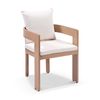 Marlo Outdoor Aluminium Dining Chair Mahogany & Bone Cushions