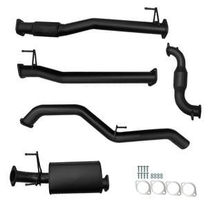 Ignite Exhausts Turbo Back For Isuzu D-max 3l 3" Cat & Muffler Black Aluminised Steel