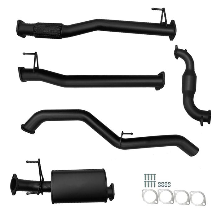 Ignite Exhausts Turbo Back For Isuzu D-max 3l 3" Cat & Muffler Black Aluminised Steel