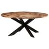 vidaXL Dining Table Round with Honey Finish Kitchen Table