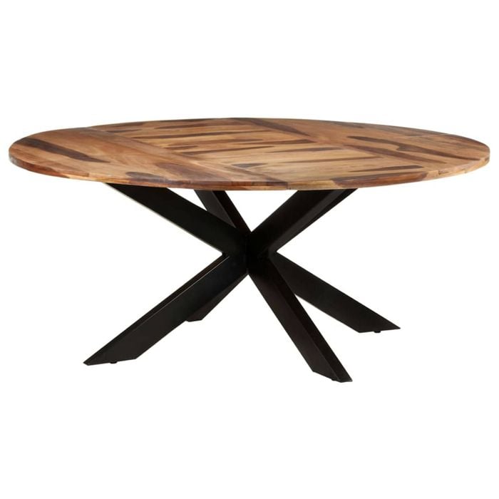 vidaXL Dining Table Round with Honey Finish Kitchen Table
