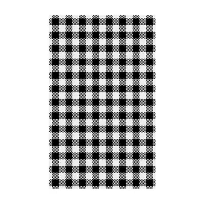 Moda 310x190mm Gingham Black Greaseproof Paper Pack Of 2000